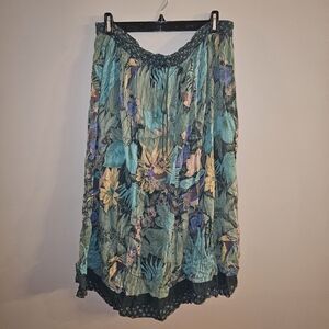 Rayon Floral Boho Skirt